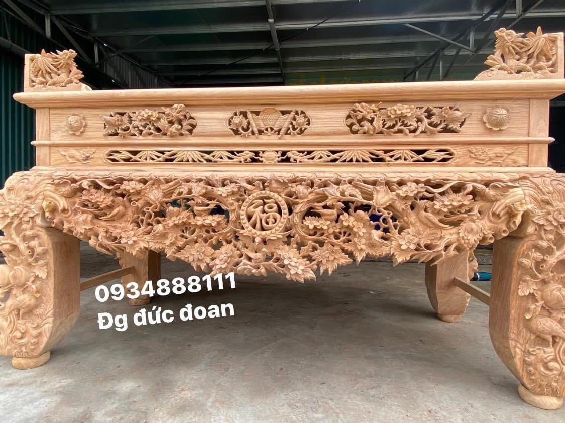 Sập thờ mai điểu chân 30cm - Ảnh 4