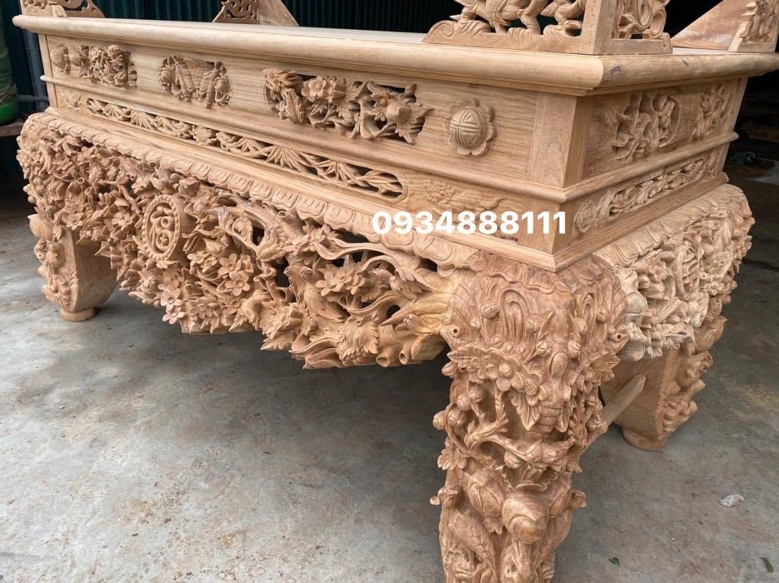 Sập thờ mai điểu chân vuông 30cm, chân vuông 35cm - Ảnh 5