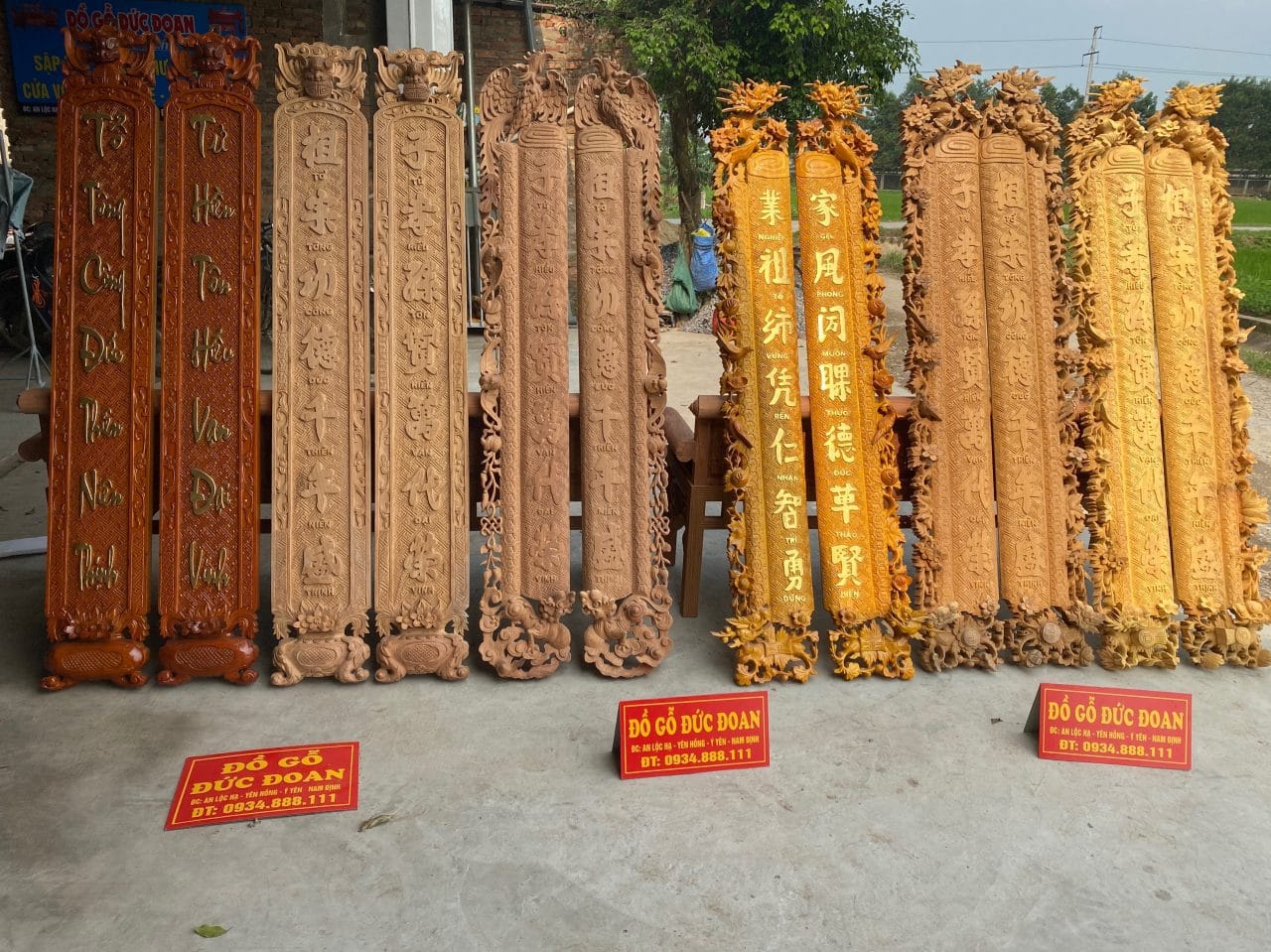 Các mẫu cuốn thư: mai hóa long, phượng hóa, ngũ phúc, hồng trĩ