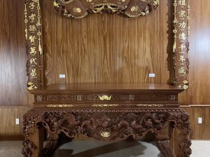 Sập thờ mai điểu chân vuông 30cm, chân vuông 35cm