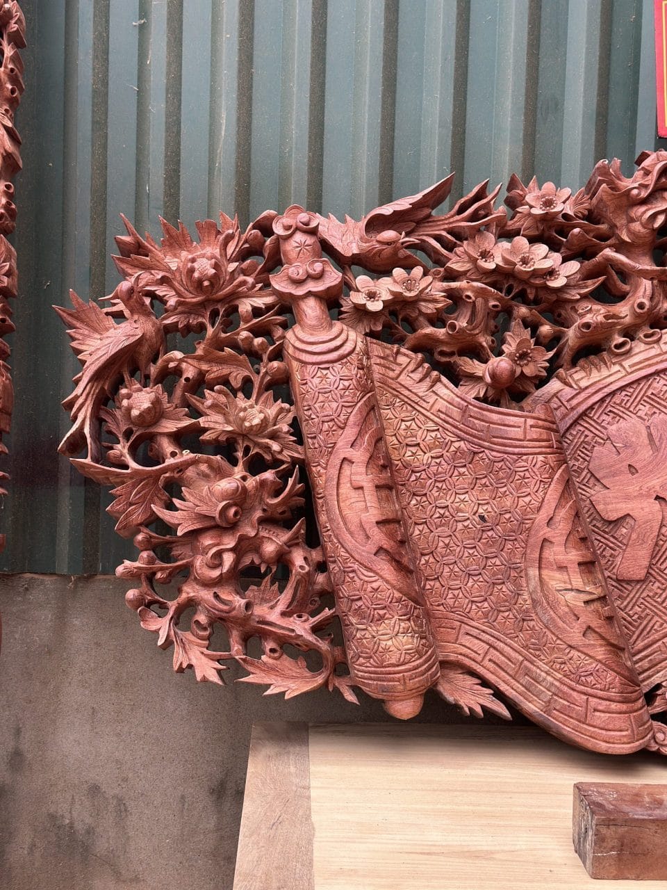 Bộ cuốn thư mai hóa long liền khối - Ảnh 4