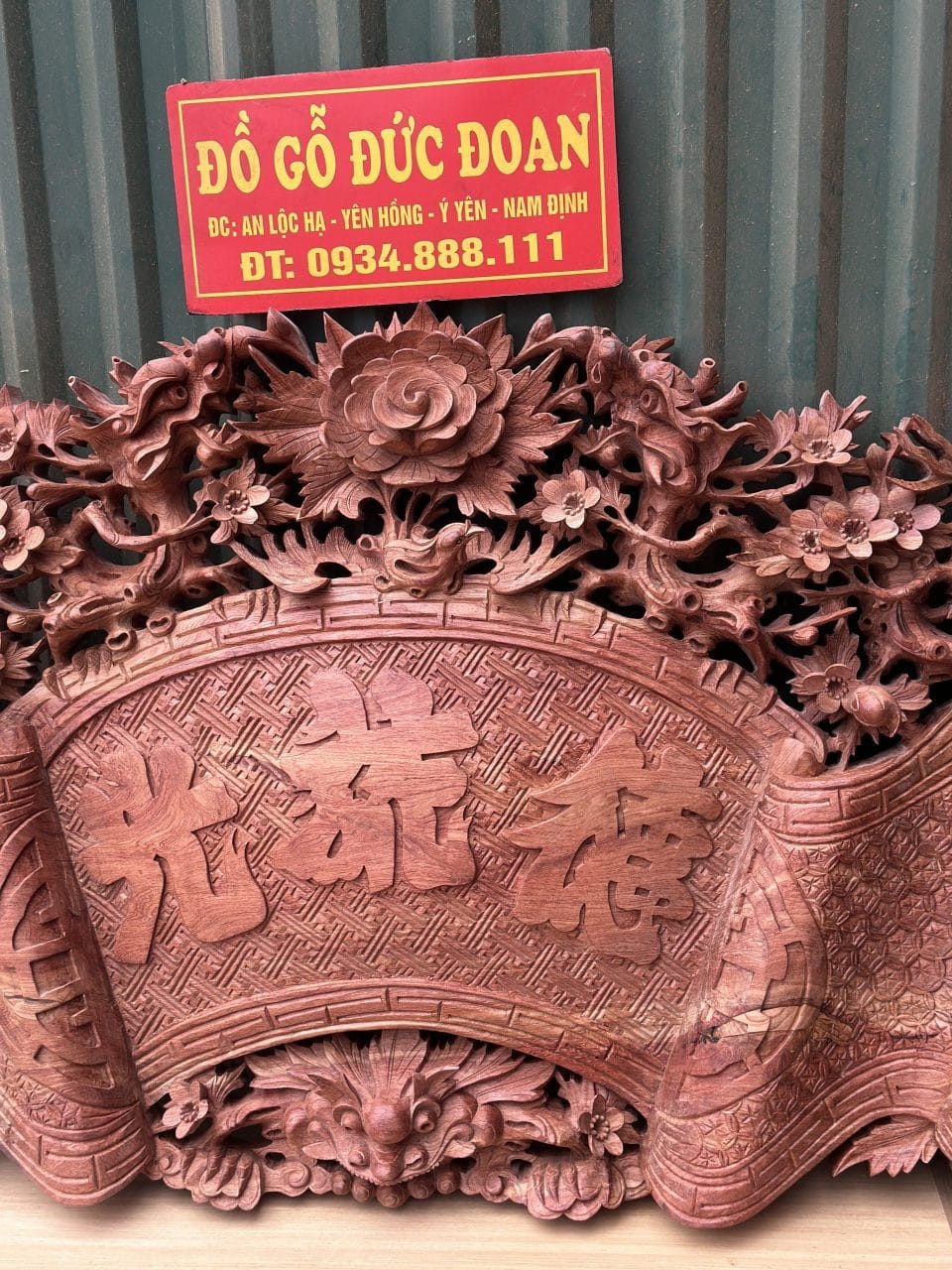 Bộ cuốn thư mai hóa long liền khối - Ảnh 5